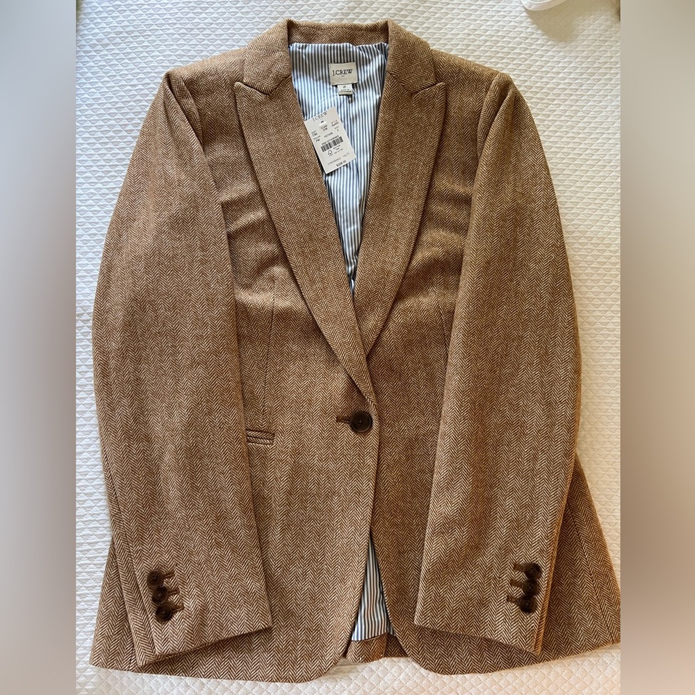 NWT j crew holland blazer herringbone wool blend